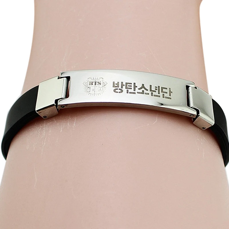 

KPOP BTS WINGS Titanium Steel Bangtan Boys SUGA JIMIN JIN V JUNGKOOK Bracelet Fans Pendant Support Gift Toy