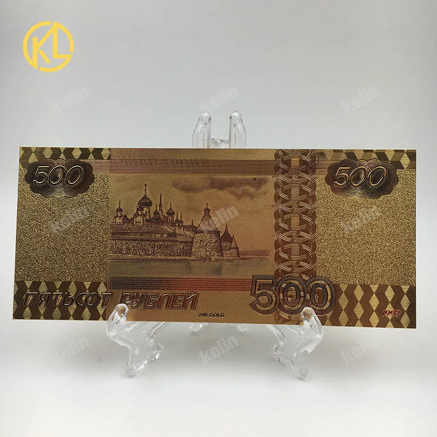 10 шт./лот водостойкие банкноты из золотой фольги 24K памятник Питера Великой