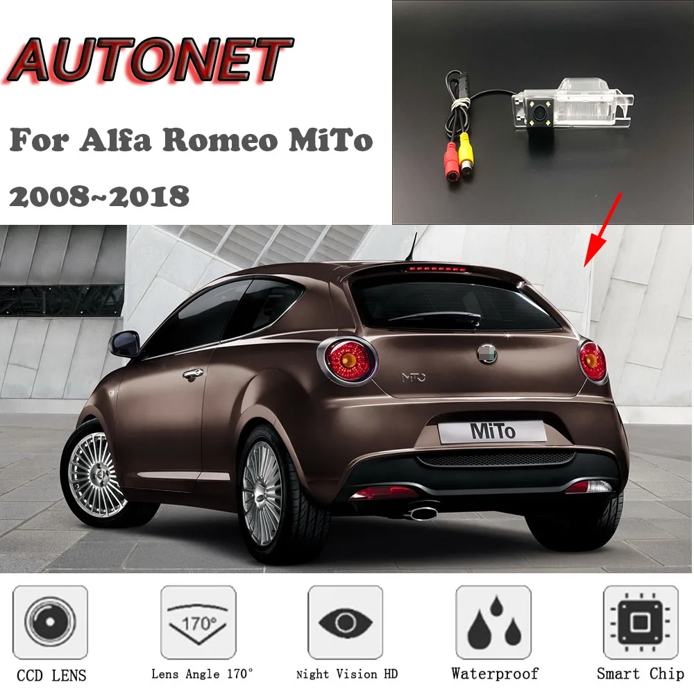 AUTONET HD камера заднего вида ночного видения для Alfa Romeo MiTo 2008 ~ 2018 NTSC настройки/CCD/RCA