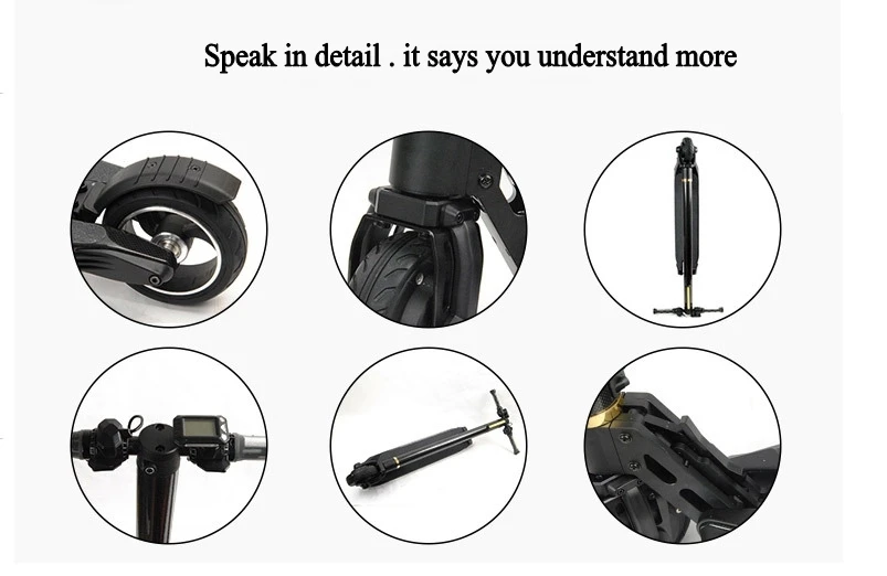 Best Mini Folding Electric Scooter Hoverboard Two Wheel electric skateboard Lithium Battery LED Light E-Bike with CE & ROHS 2