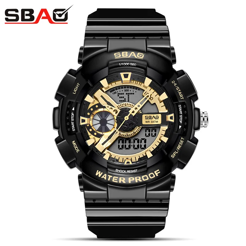 

2018 Sbao Brand Boy Student Army Sports Watch Male Digital Multi-functional Electronic Military Men Waterproof Clock Relogio