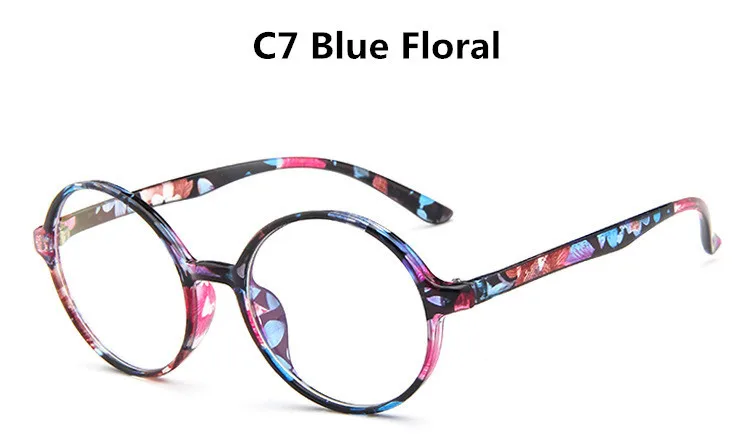 Новые очки, винтажные Круглые ретро очки, оправа для женщин, фирменная оптическая оправа Oculos De Grau, рабочие очки - Цвет оправы: C7