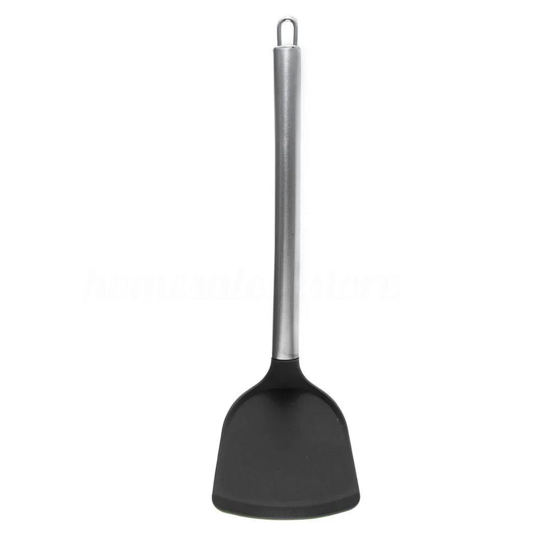 Non Stick Silicone Spatula Pancake Omelets Burgers Slice Turner Kitchen Tool 2 Colors