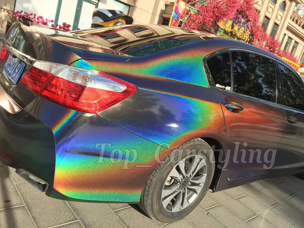 3M psychedelic gray vinyl car wrap film KMPF sparkle glitter vinyls  (5)