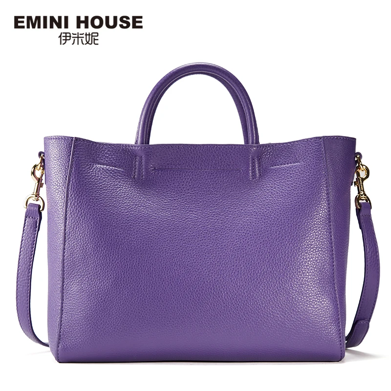 EMINI HOUSE 2016 Fashion Genuine Leather Casual Tote Bag Shoulder Bag Women Messenger Bags Luxury Handbags Women Bags Designer