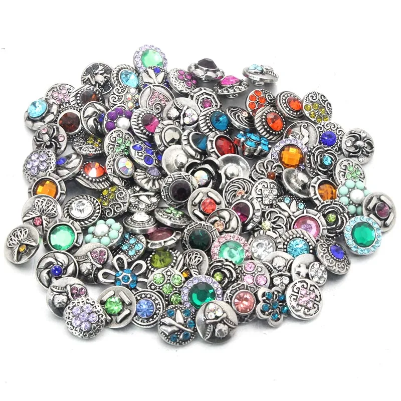 Buy Wholesale New Style 12mm rhinestone Snap button