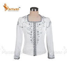 Профессиональный Мужской балетный костюм BT792 белый балетное пальто Топ классическая балетная куртка наряд для мальчиков балетная туника костюм принца