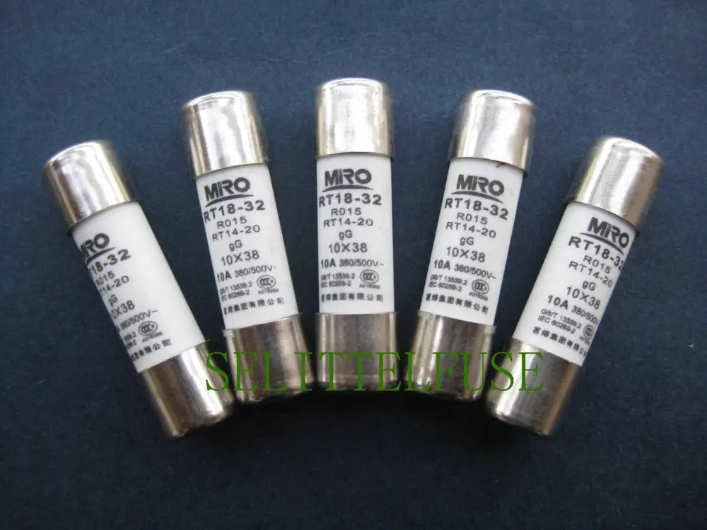 Керамический предохранитель MRO RO15 gG aM 10X38 1A 2A 3A 4A 5A 6A 8A 10A 12A 16A 20A 25A 30A 32A 500V с