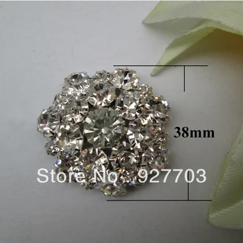 

(CM500 38mm)100pcs Luxurious Glass Rhinestone Sewing Embellishment, Crystal Button