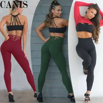 

2019 New Hot Sale Womens Fashion Sexy Style Fitness Yoga Leggings Running Gym Sport High Waist Jogging Thin Pants Trousers