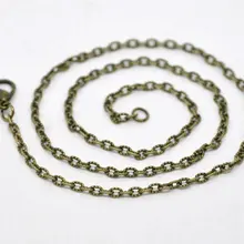Бронзовое текстурированное ожерелье с цепочкой 0,6 мм толщиной 18"