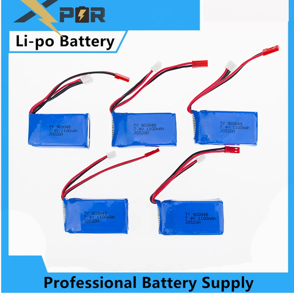 5 шт./лот Горячая 7 4 в 1100 мАч Wltoys A949 A959 A969 A979 K929 LiPo батарея JST вилка часть для RC