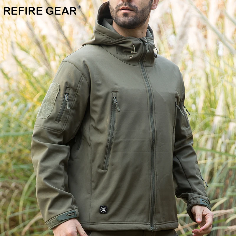 ReFire Gear уличная куртка с мягкой оболочкой Мужская водонепроницаемая флисовая