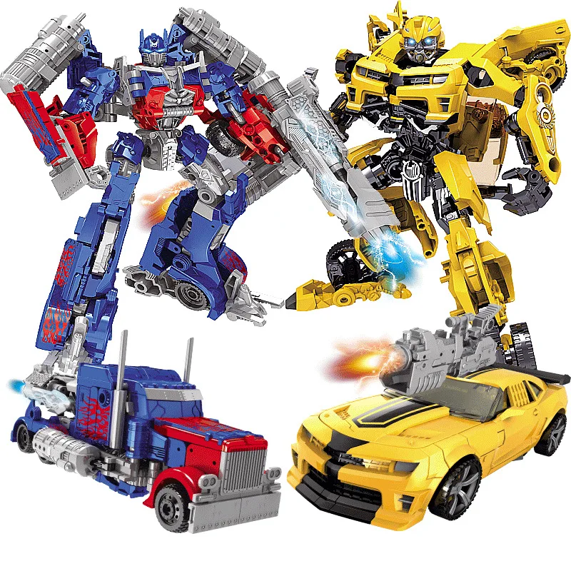 

Children Robot Toy Transformation Anime Series Action Figure Toy 2 Size Robot Car ABS Plastic Model Action Figure Toy for Child