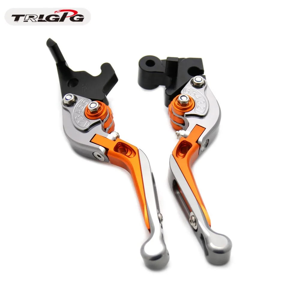 Brake Clutch Levers For Bajaj Pulsar 200 NS/200 RS/200 AS Retro Lever Extendable Folding Lever Motorcycle Accessories Adjustable - Цвет: Orange