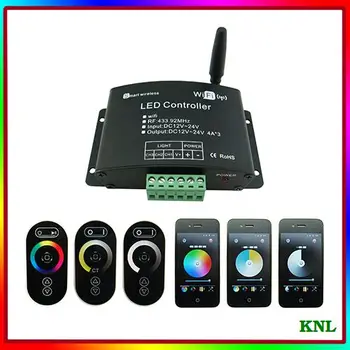 

RF Remote RGB Wifi Controller, 2.4G DC 12V 24 Volt Led Dimming,CT, RGB Controller Android/IOS APP control for Led Strip Lighting