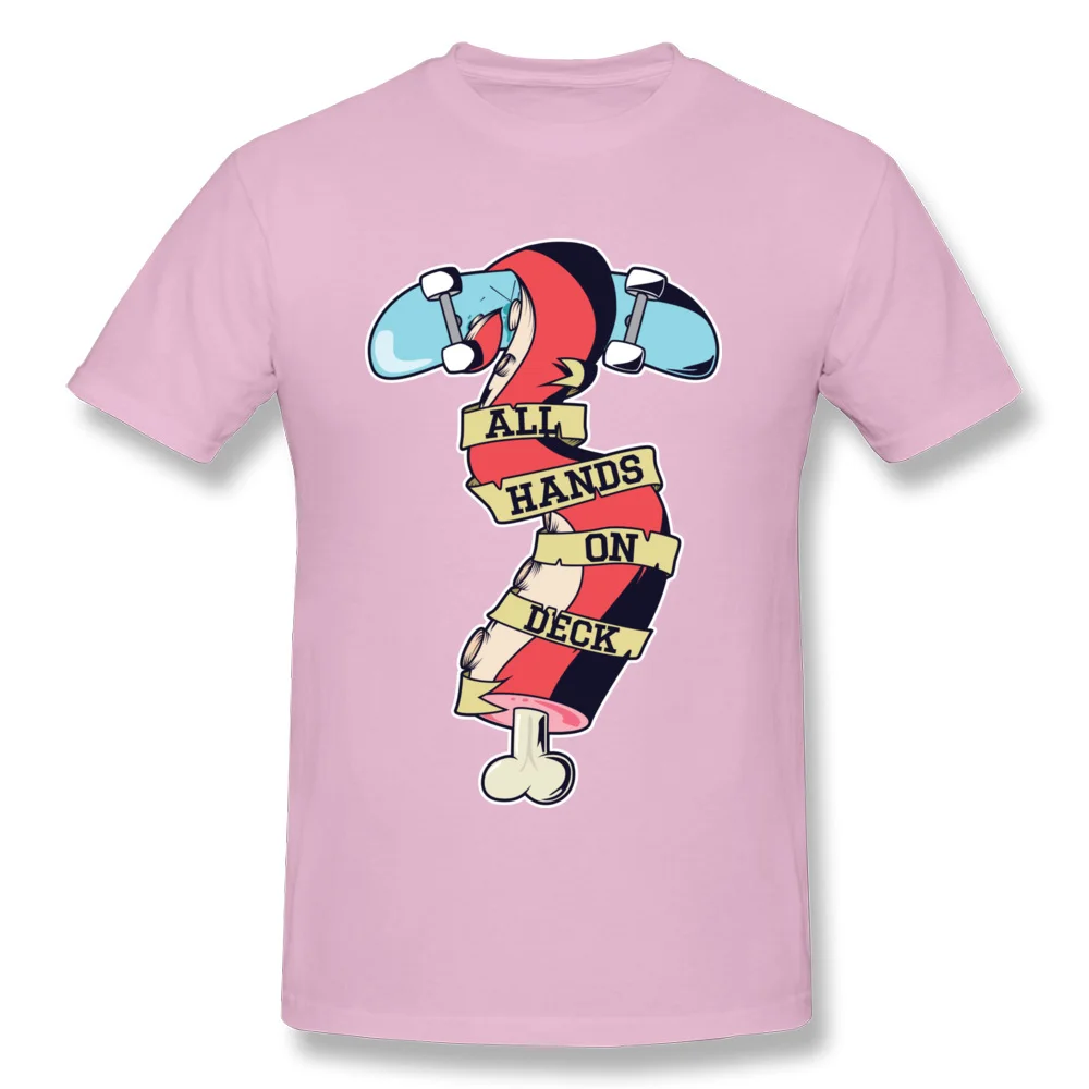 Mens Coupons Design Tops T Shirt Crewneck ostern Day Cotton T Shirts Casual Short Sleeve All Hands On Deck Tops Shirt All Hands On Deck pink