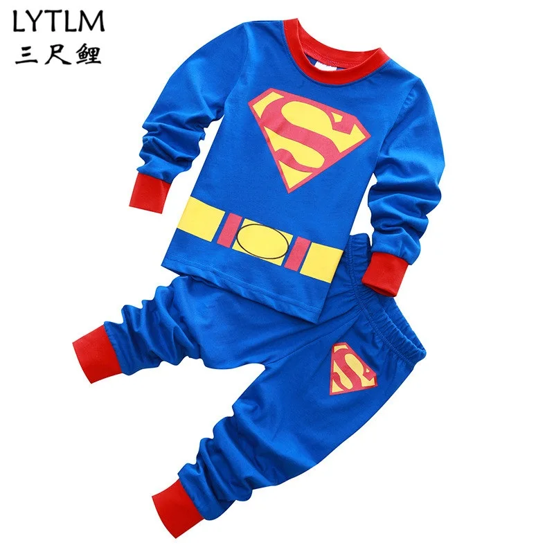 Avengers Endgame Ironman Pyjamas Cartoon Sleepwear Kids Superhero Costume for Baby Boys Children Pyjamas Girls T-shirt & Pants
