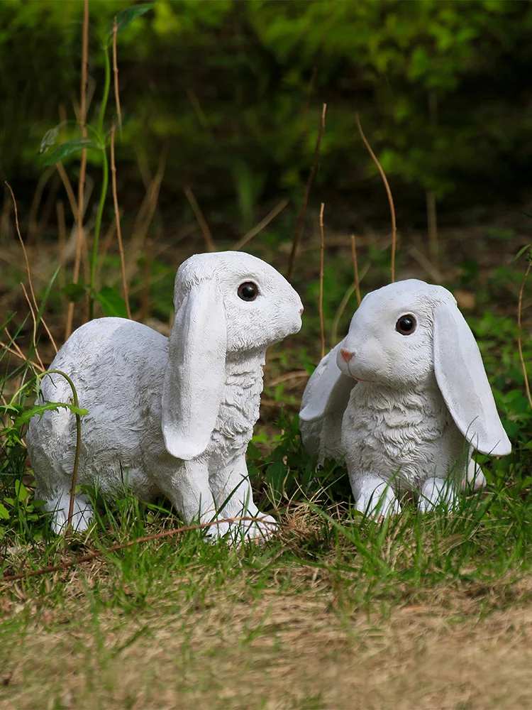 Simulation Resin Sitting Rabbit Home Decoration Handicrafts Creative Animal Rabbit Model Garden And Wedding Decoration Gift Simulation Resin Sitting Rabbit Home Decoration Handicrafts Creative Animal Rabbit Model Garden And Wedding Decoration Gift