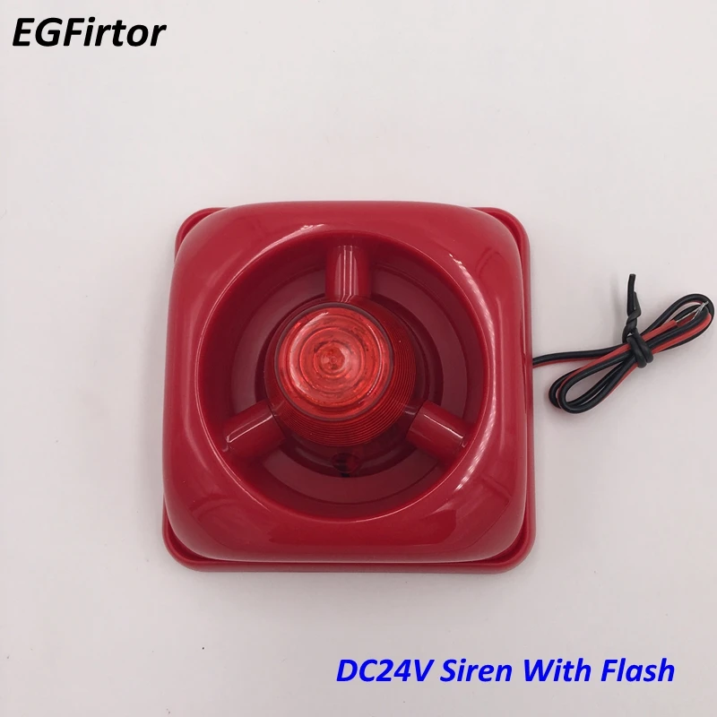 Achat 5 pcs DC24V Sirène D alarme Avec lampe de Poche 100dB Sirène D incendie Avec Stroboscopique Pour Système D alarme Incendie