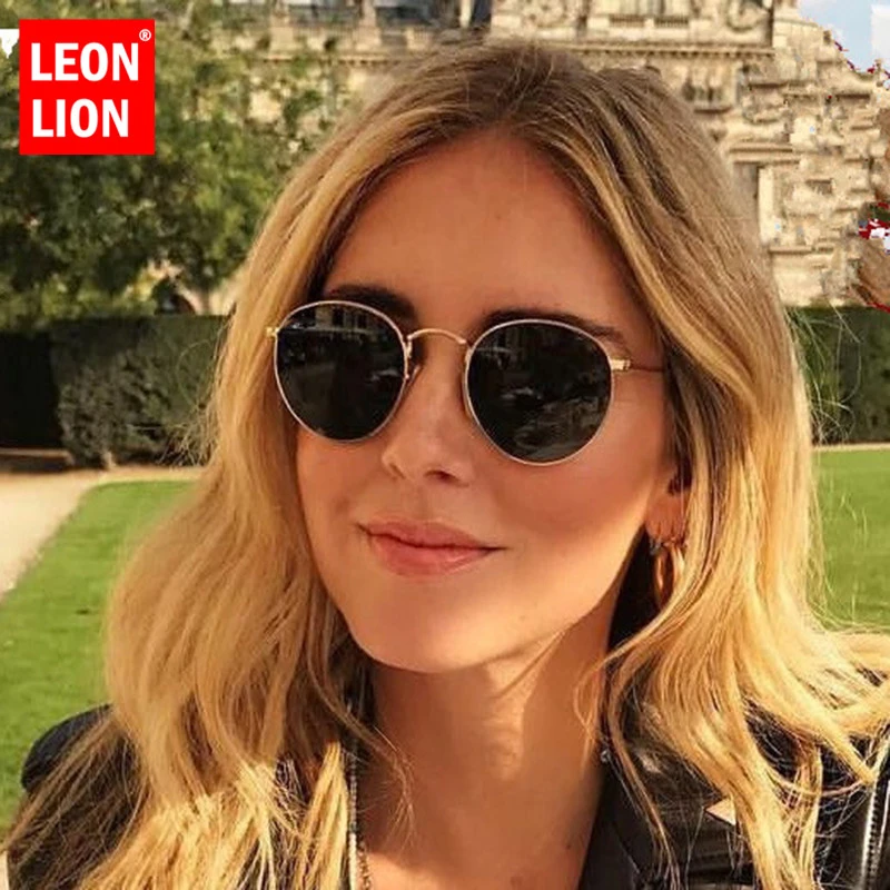 

LeonLion Round Sunglasses Women 2019 High Quality Mirror Vintage Sunglasses Women Glasses Brand Designer Oculos De Sol Feminino