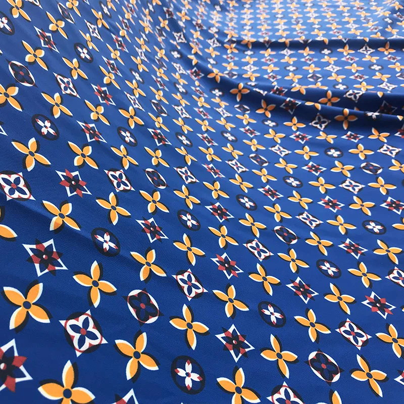 Skup Wiosenny i letni klasyczny kształt mały kwiat imitacja bawełna drukowana tkanina na sukienkę koszula tkanina z nadrukiem moda poliestrowa