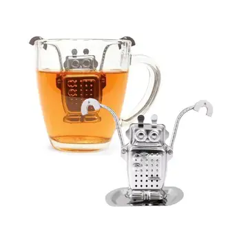 

Stainless Steel Robot Rocket Monkey Shaped Loose Leaf Infuser Tea Filter Herbal Spice Strainer Diffuser Worldwide Store