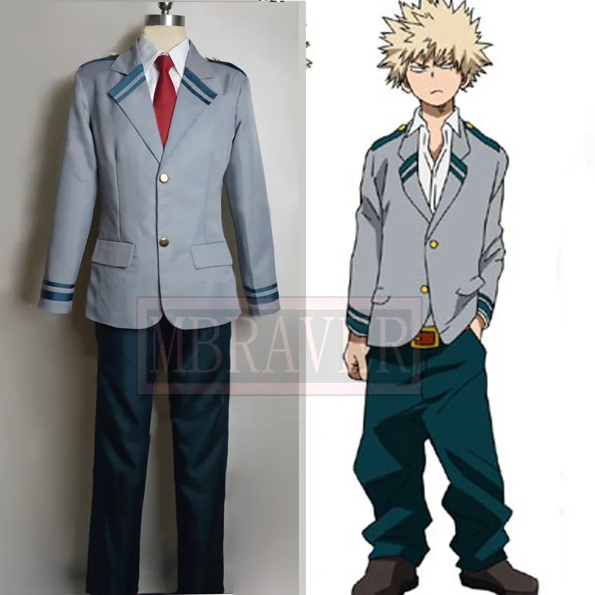 Jp Anime Boku No Hero Academia Midoriya Izuku Bakugou Katsuki Grey My Hero Academia School Uniform Cosplay Costume