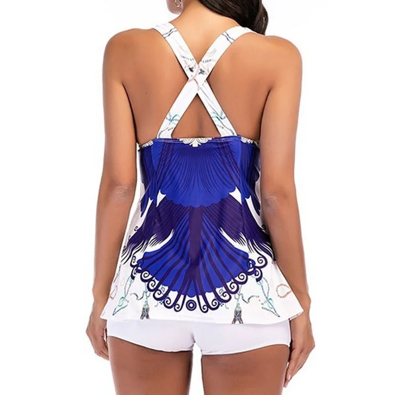 Sport Large Size Bikini Set Women Summer Printed Swimming Suit Tankini Plus Size Swimwear Two Piece Print Push Up Swimsuit XXXXL