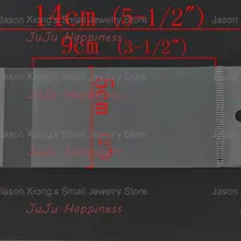 1000 шт самоклеющиеся уплотнения пластиковые пакеты W/отверстие для подвешивания 5*14 см ob1026