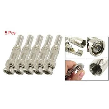 

Promotion! 5pcs Solder Less Twist Spring BNC Connector Jack for Coaxial RG59 CCTV Camera