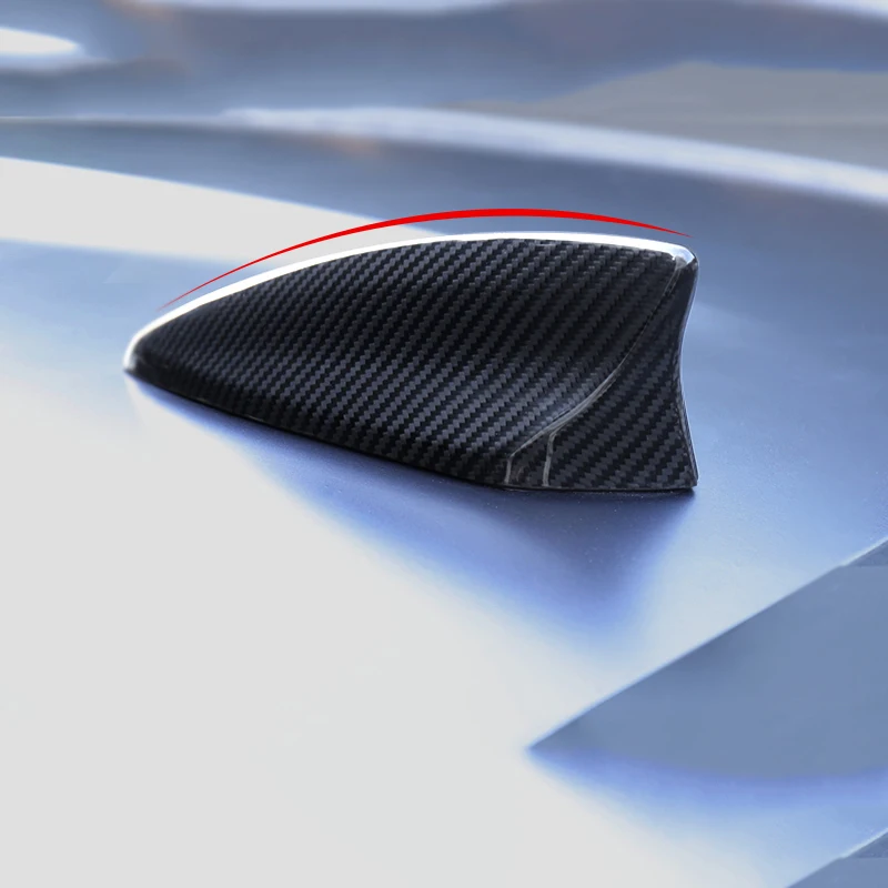 

QHCP Car Antenna Shark Fin Antenna Cover Carbon Fiber Radio Car Styling Exterior Decoration For Chevrolet Camaro 2016+