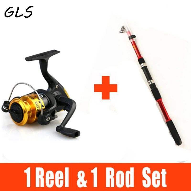 2.1-3.6 متر تلسكوبي قصبة الصيد و الصيد بكرة عجلة السفر المحمولة الصيد رود غزل الصيد رود كومبو