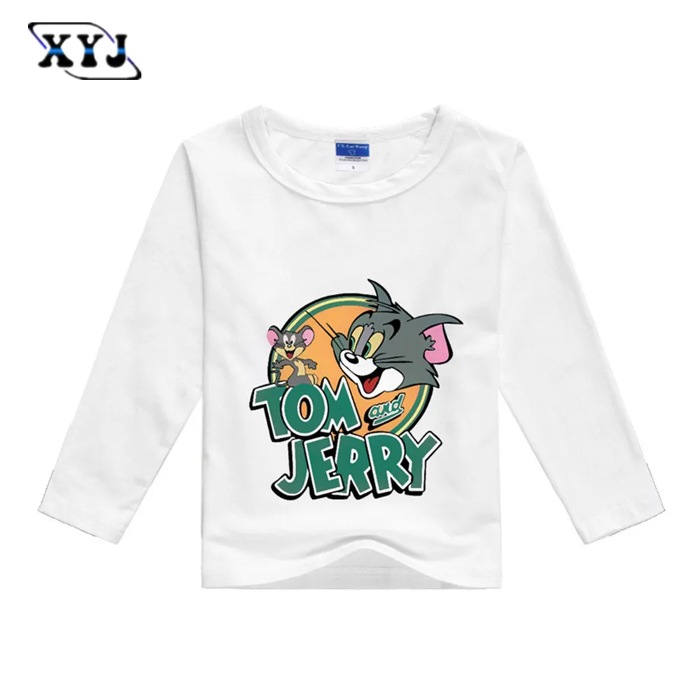 2017 Spring Baby Girls Kids T shirts Tom And Jerry T shirt Fashion