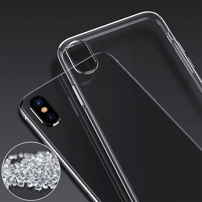 

LinXiang HD High Clear Soft TPU Back Cover Phone Case For iphone 6 6s 7 8 Plus X XS Max XR
