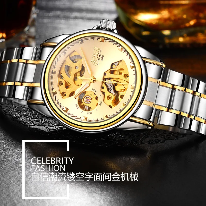 الرجال ساعات ذهبية التلقائي الميكانيكية ووتش الذكور مضيئة ساعة اليد الفولاذ سوار فولاذي الفاخرة العلامة التجارية الرياضة تصميم الساعات الرجال ساعات ذهبية التلقائي الميكانيكية ووتش الذكور مضيئة ساعة اليد الفولاذ سوار فولاذي الفاخرة العلامة التجارية الرياضة تصميم الساعات