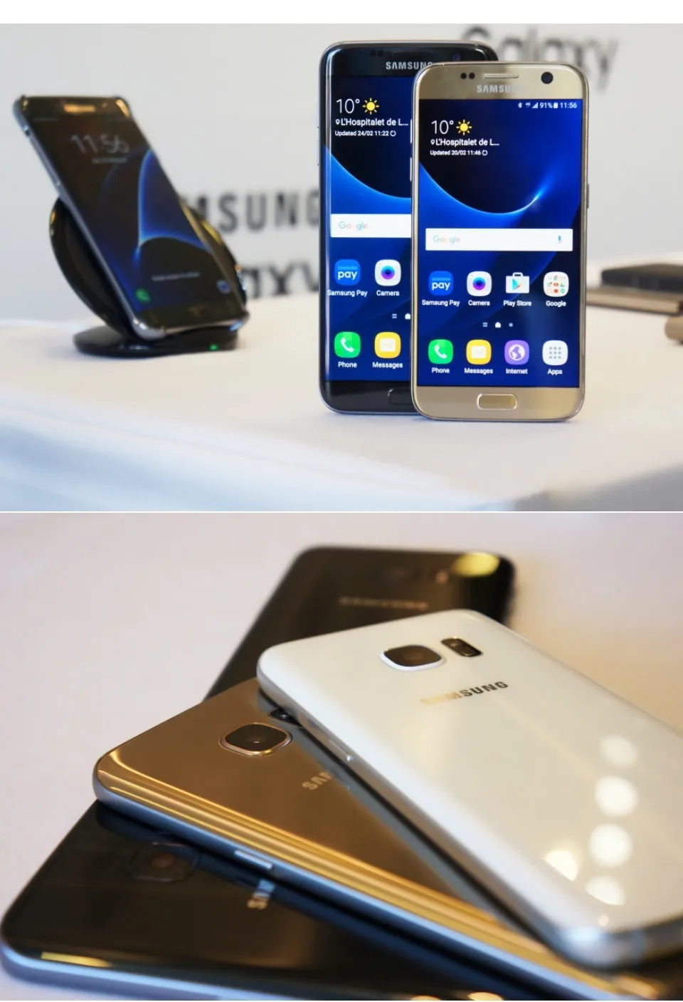 android 10 cellphones Unlocked Samsung Galaxy S7 G930F/G930A/G930V Mobile Phone 5.1 "Display 32GB ROM Quad Core NFC WIFI GPS 12MP 4G LTE Fingerprint dual sim international unlocked cell phones