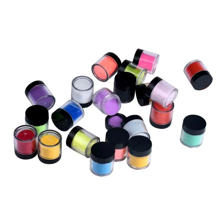 18 цветов Акриловые Советы для дизайна ногтей УФ гель-пудра дизайн пыли украшения 3D DIY набор украшений Y501