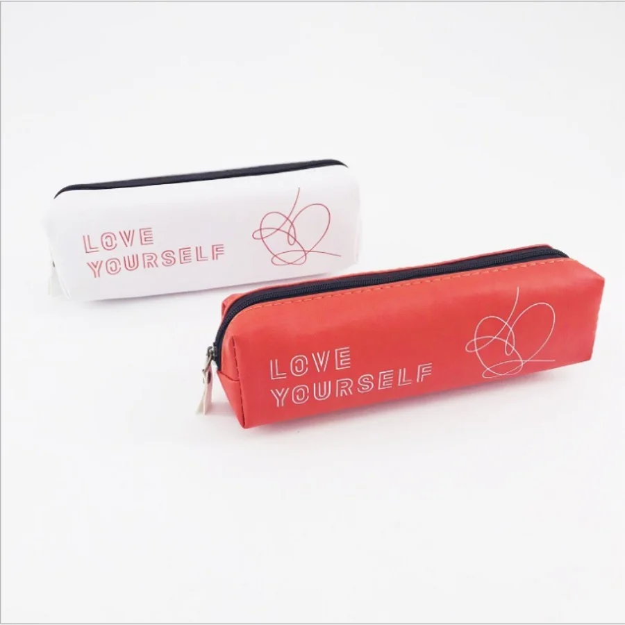 

Kpop SUGA RM Love Yourself Answer PU Pencil Pen Case New Album JIMIN V JUNGKOOK Cosmetic Makeup Bag