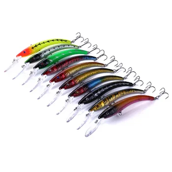 

New 15.6CM 15.8G #2 HOOK Big Minnow Artificial Plastic Deep Diver Hard Lures Sea fishing lures big Saltwater bait