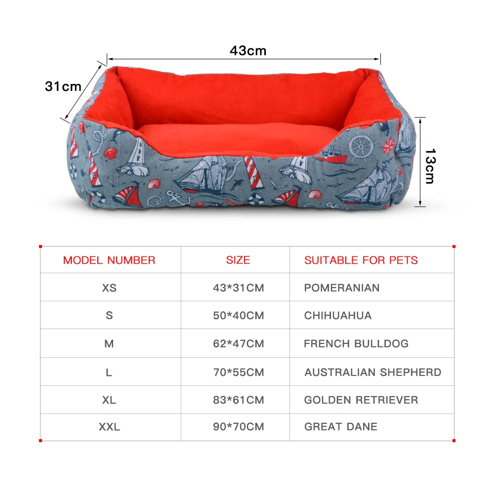 SILIKOLOVE Sailboat Indoor Self Warming Puppy Cute Pet Dog Bed For Small Medium Large Dogs Beds & Mats camas para perro