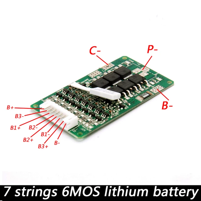 Batterie lithium-ion 7S pour vélo électrique, 24V, 8Ah, 10Ah, 12Ah, 15A  BMS, avec fonction d'équilibre - AliExpress