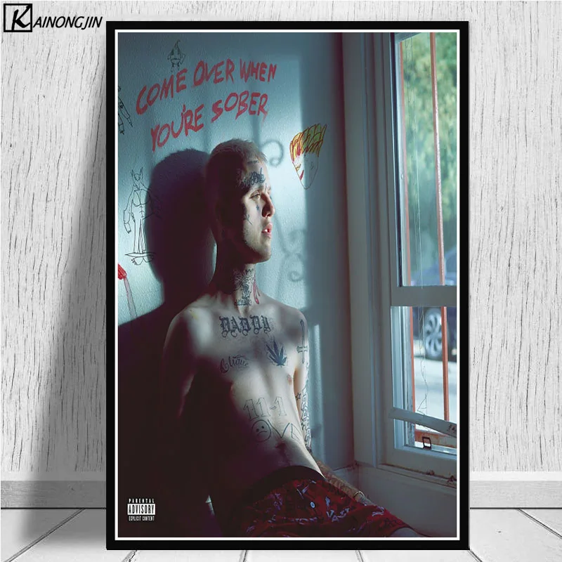 Плакат Lil Peep R.I.P плакаты и принты со звездами музыкальной певицы Картина на холсте