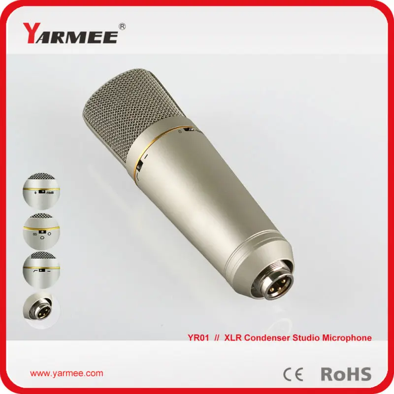 Yarmee Многофункциональный профессиональный конденсаторный микрофон XLR microhpne