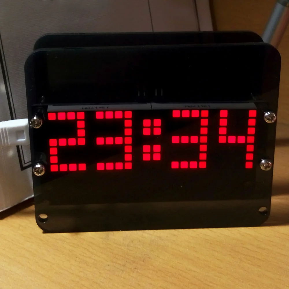 

DS3231 Creative DIY Dot Matrix LED Clock Kit Desktop Precise Electronic Digital Alarm Clock Temperature Display