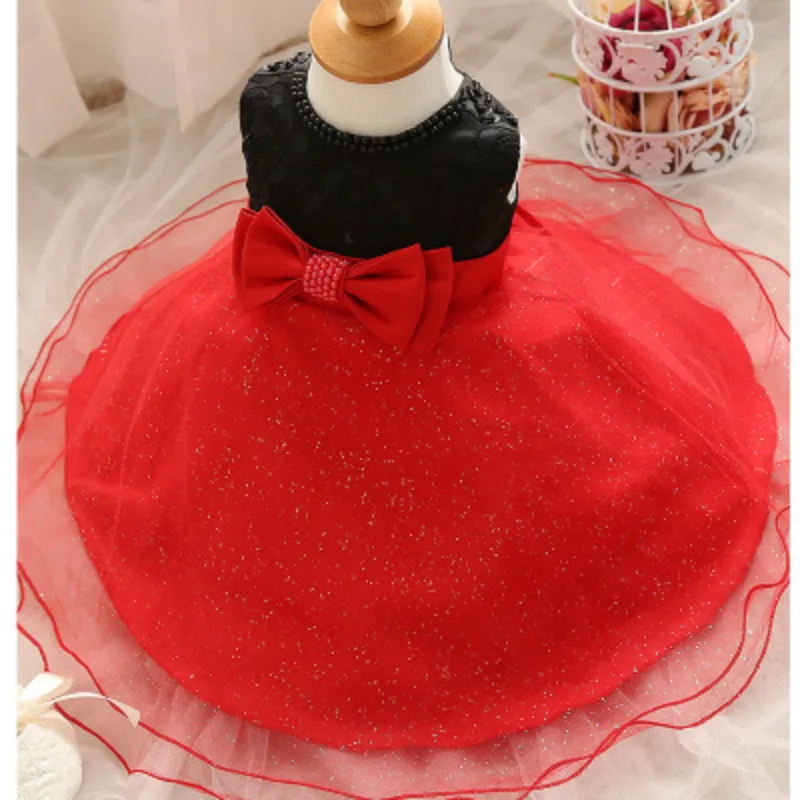 

Baby Girl Pageant Wedding Dresses Infant Princess Little Girls 1 Year Birthday Party Dress Newborn Christening Gowns vestido