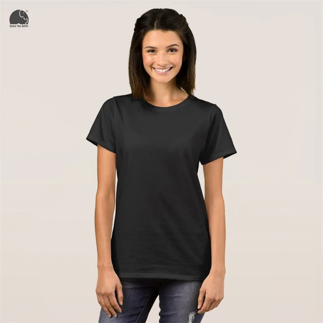 plain black t shirt women's plus size