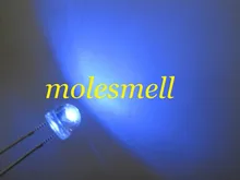 5mm straw hat blue led big angle free shipping!!! 5mm led blue for 100 free resistors 5mm strawhat blue led
