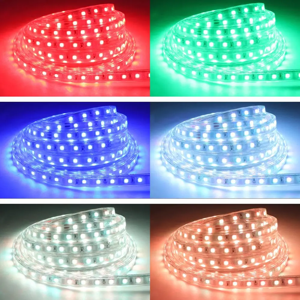 RF дистанционный контроллер RGB светодиодный полосы 220 В Красочный лента