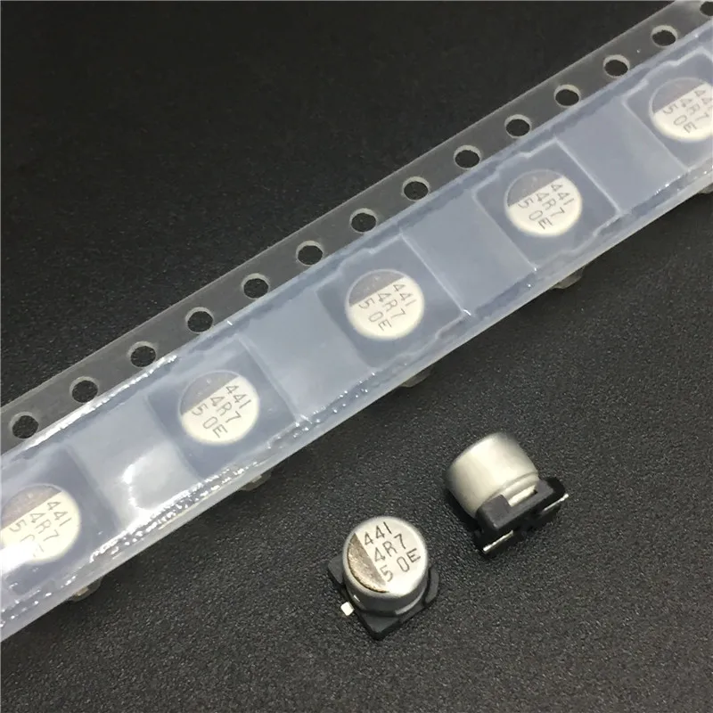 100 шт. 4 7 мкФ 50V NACE series 5x5 5 мм 50V4.7uF чип Типа SMD аудио электролитический конденсатор |